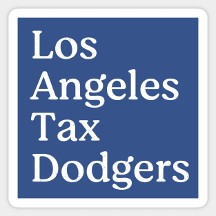 Los Angeles Tax Dodgers Sticker